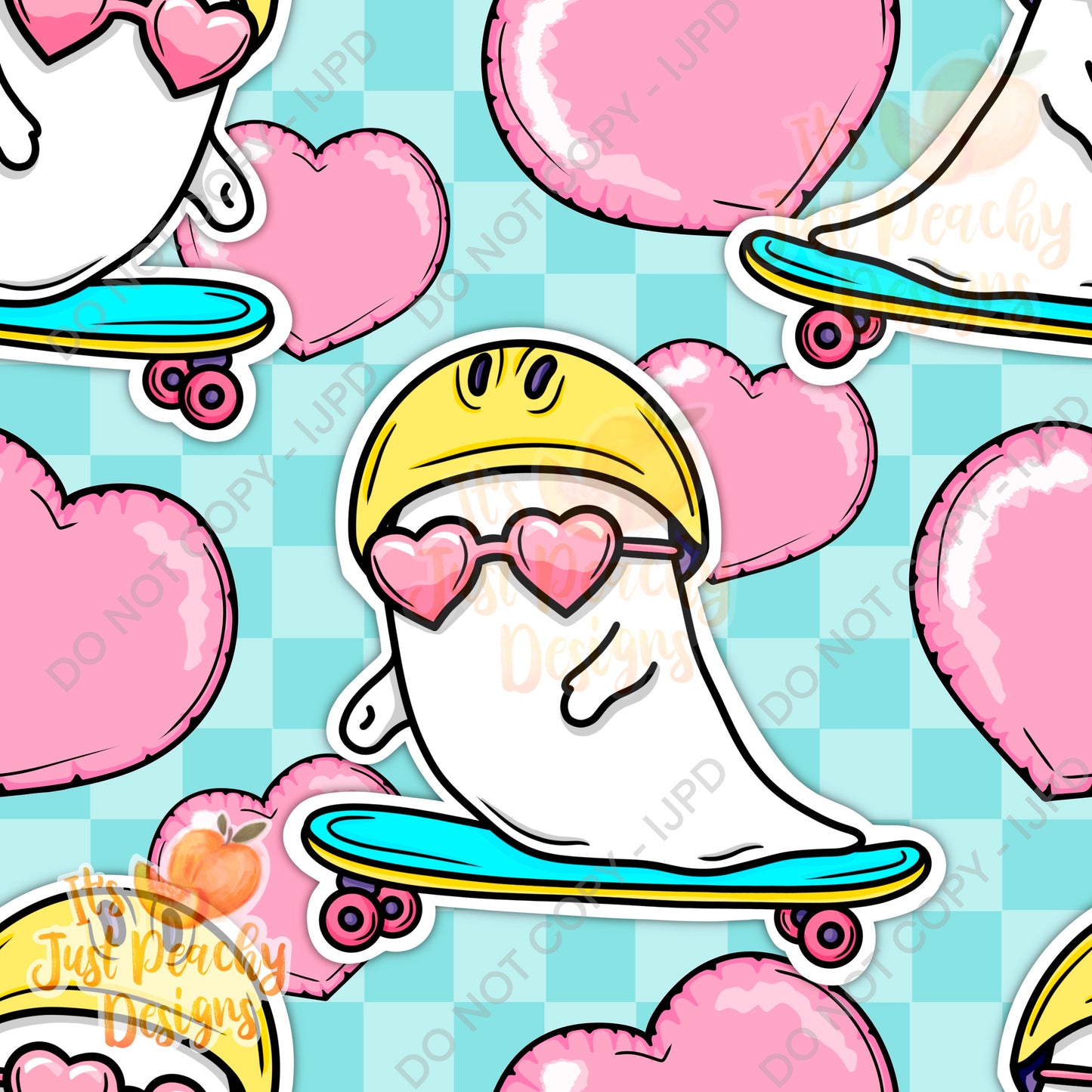 Skateboard Ghost Sticker Style- Multiple Color Options