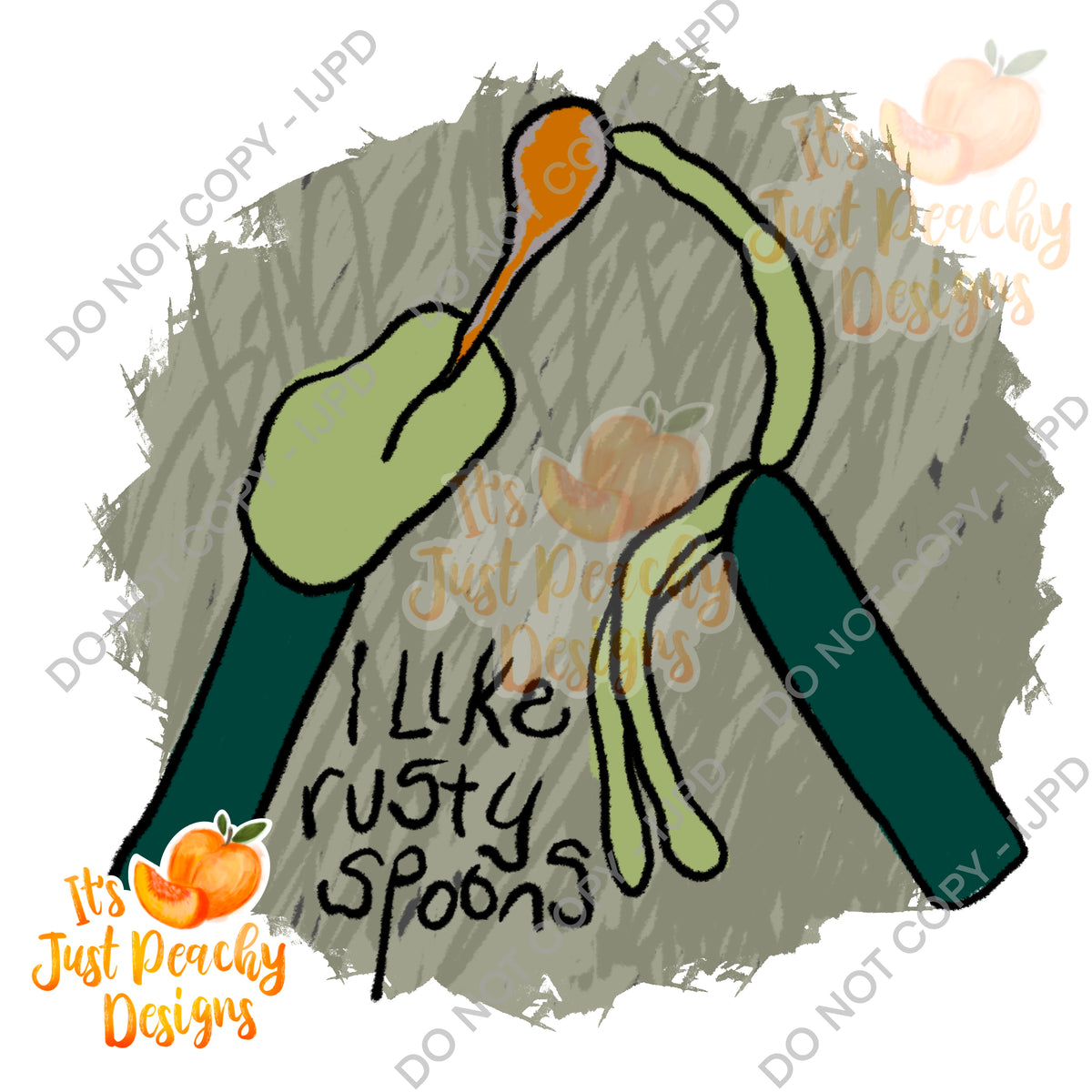 Rustry Spoons Rusty Spoons - Multiple Options - Seamless or PNG β Itβs Just Peachy ...