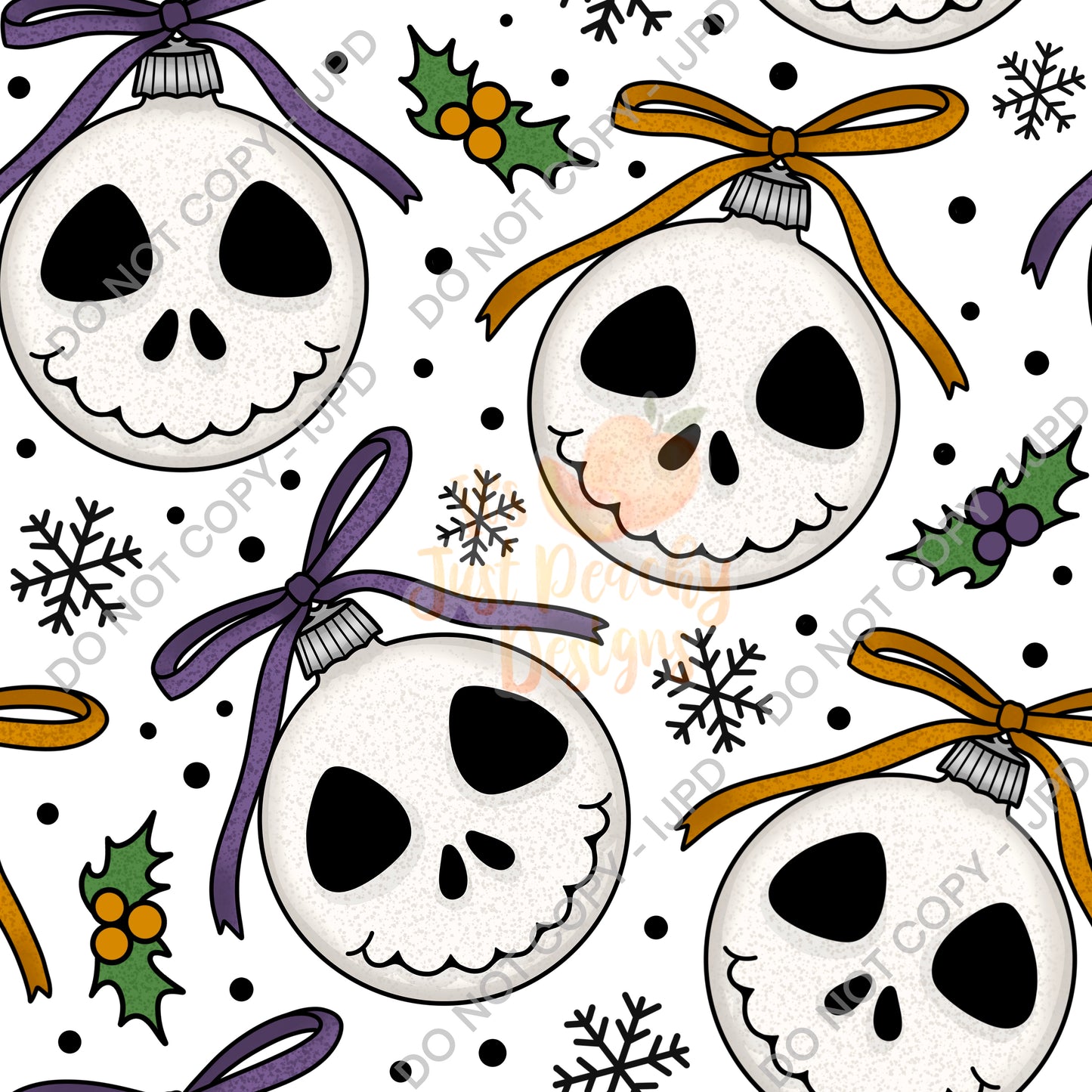 Skull Ornaments- Multiple Colors - Spooky Christmas