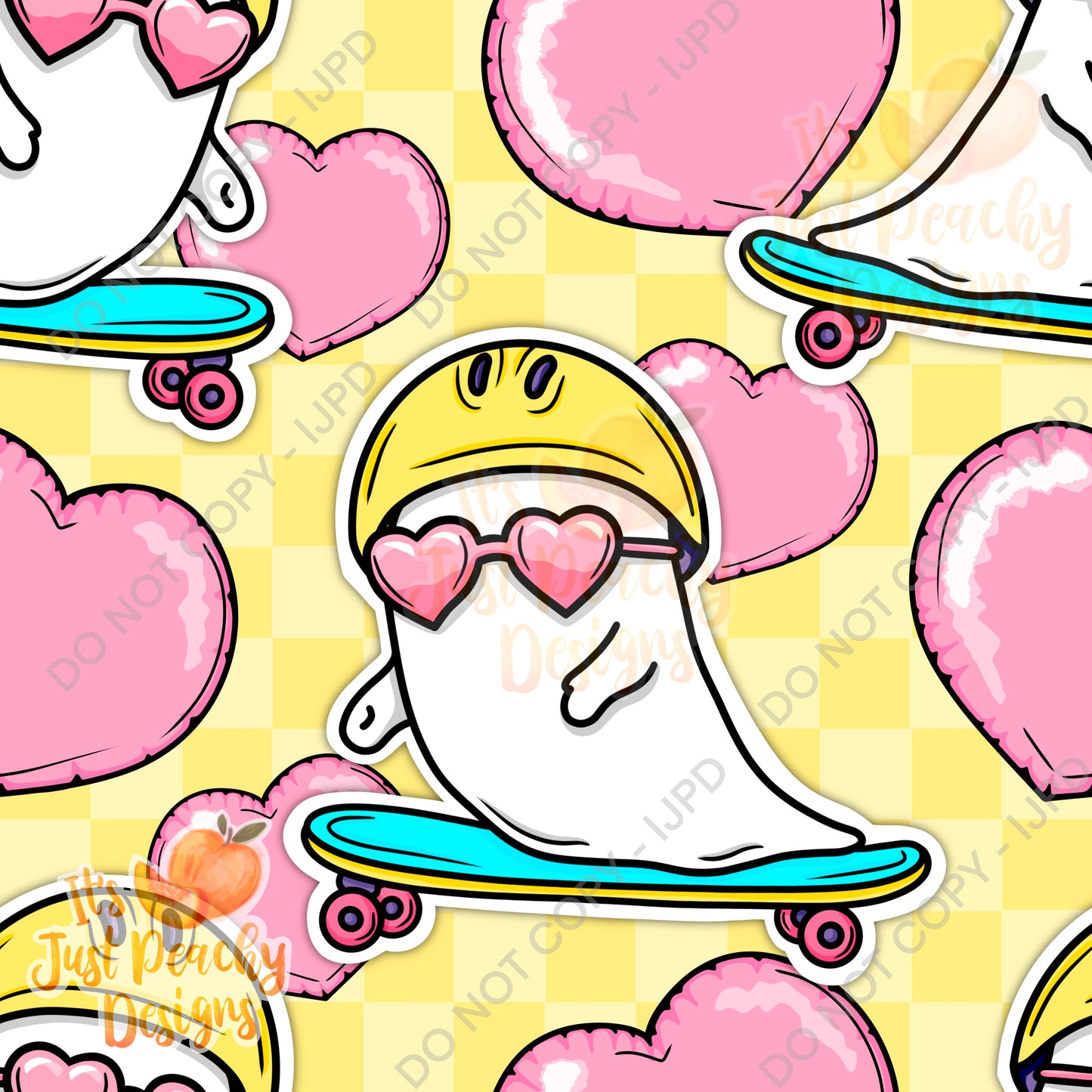 Skateboard Ghost Sticker Style- Multiple Color Options