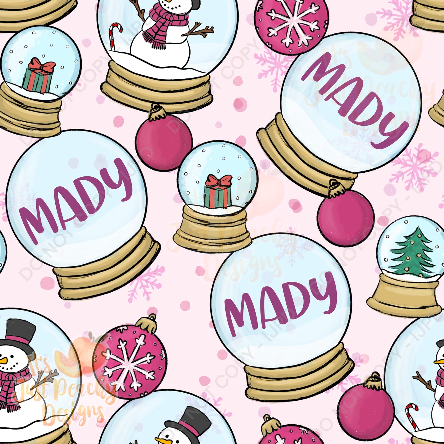 Snow Globes- Multiple Colors - Add a Name