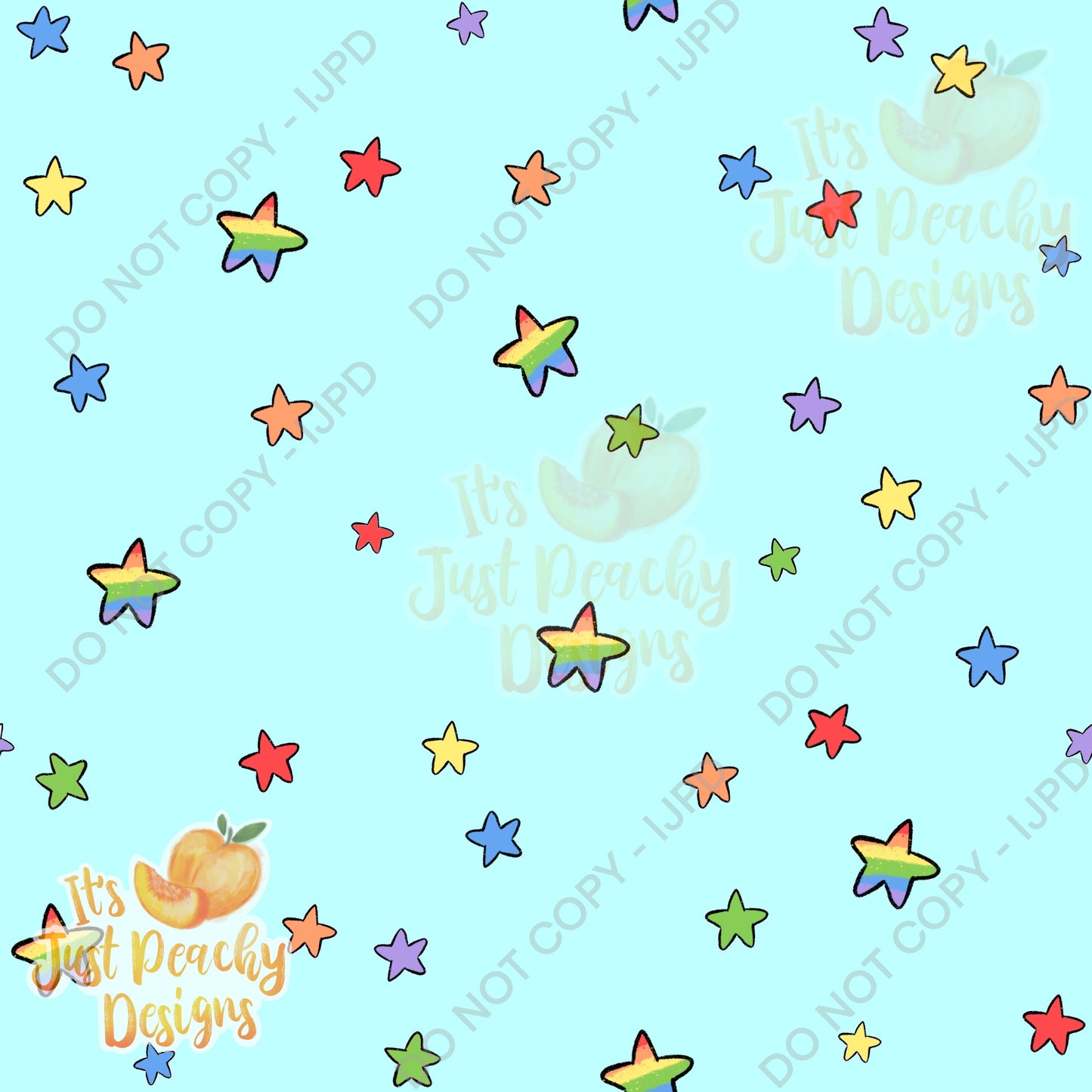 Retro Rainbow Stars Coords - Multiple Options