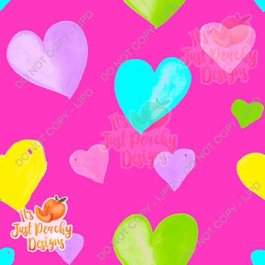 Summer Rainbow Hearts - Multiple Colors