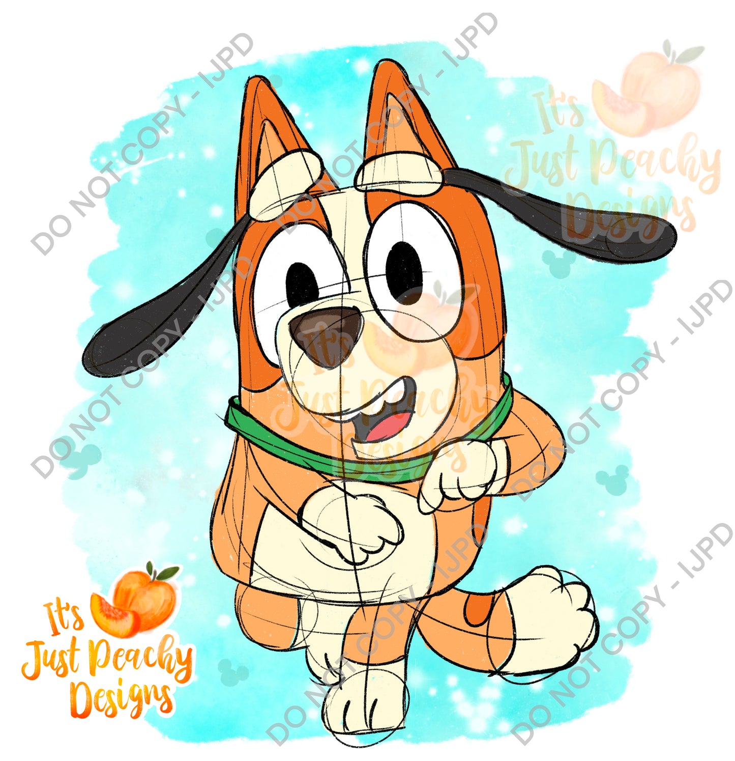 Sketchy Classic Friend Dog PNG- Multiple Colors