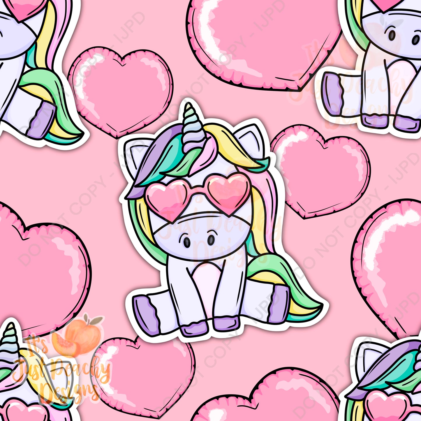 Unicorn Sticker Style- Multiple Color Options