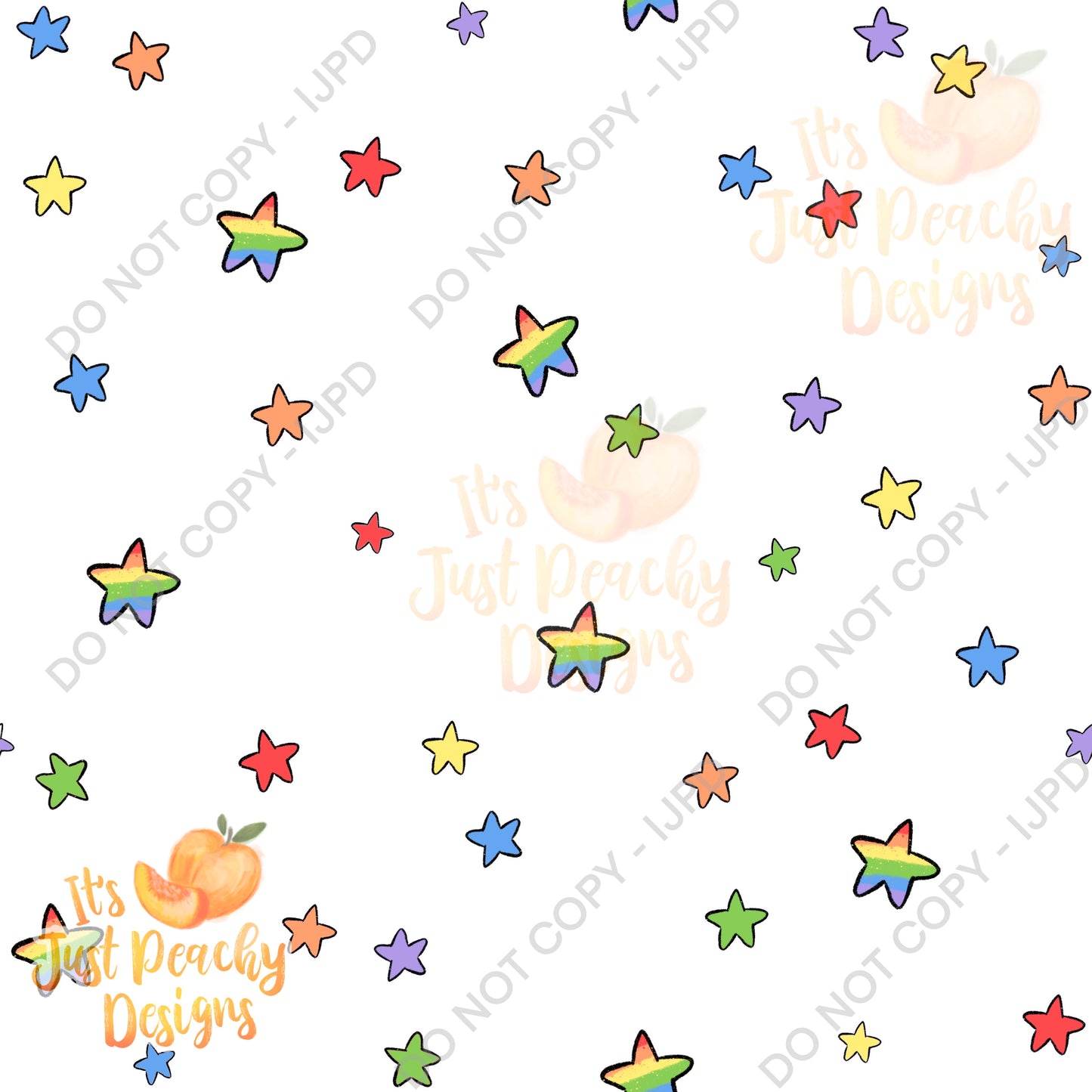 Retro Rainbow Stars Coords - Multiple Options