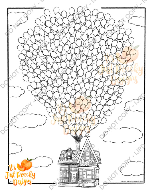 Adventure Is Out There Coloring Page