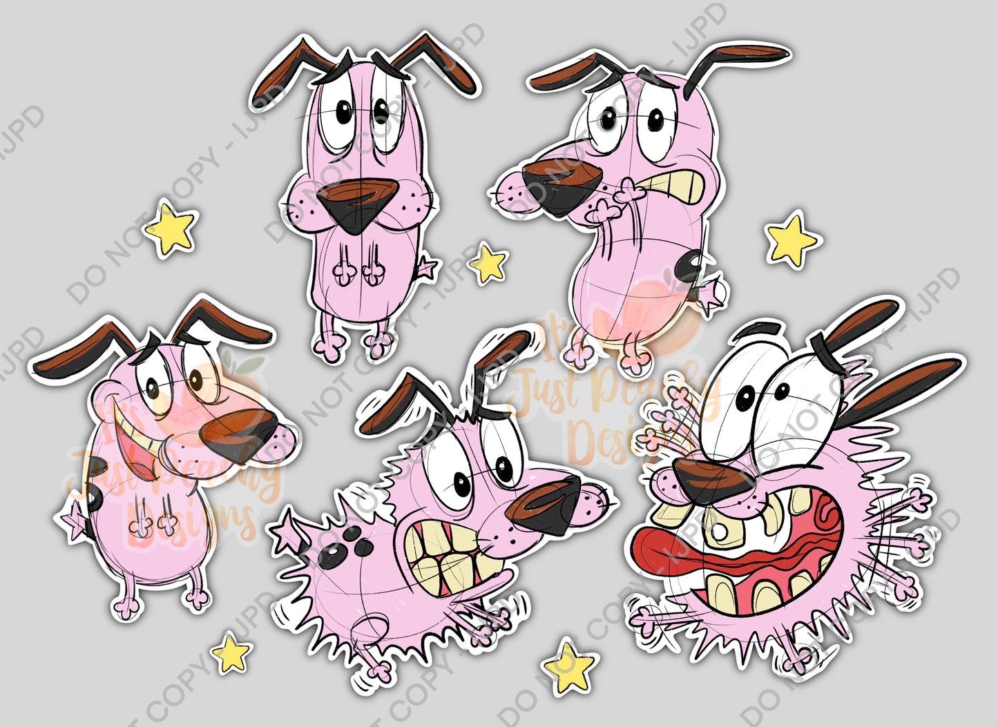 Scaredy Dog - PNG - Multiple Options