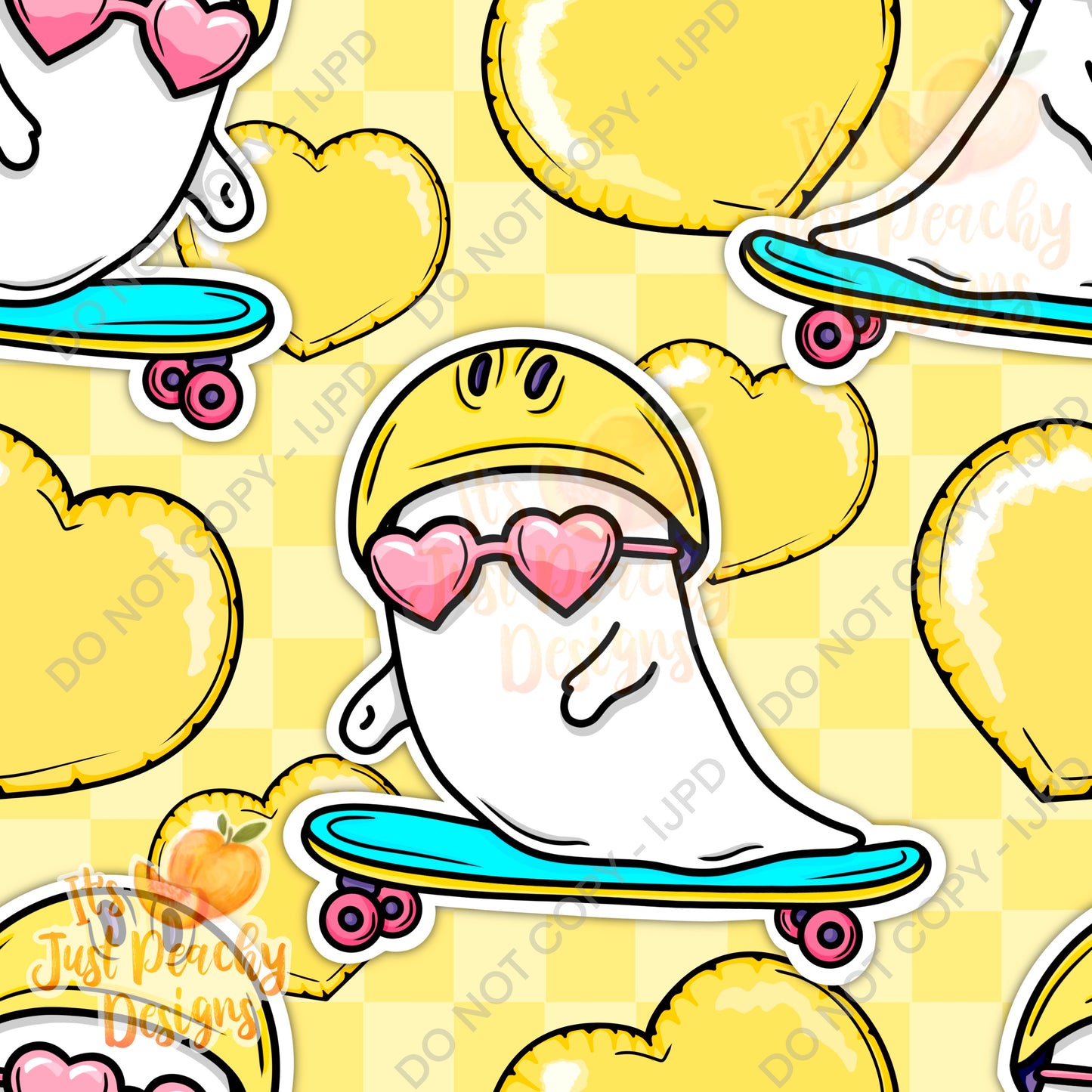 Skateboard Ghost Sticker Style- Multiple Color Options