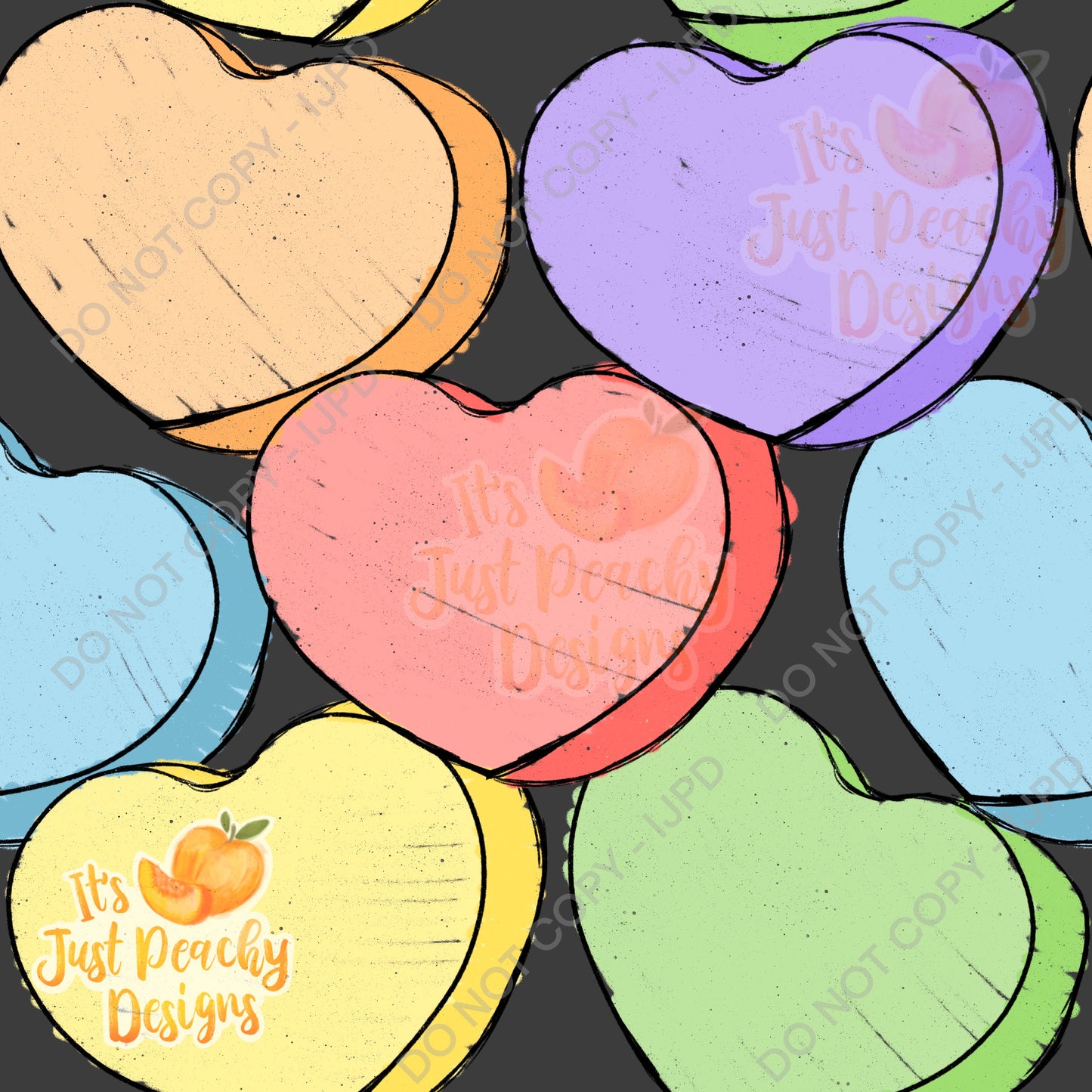 Multicolor Hearts Bundle - Includes Transparent Background