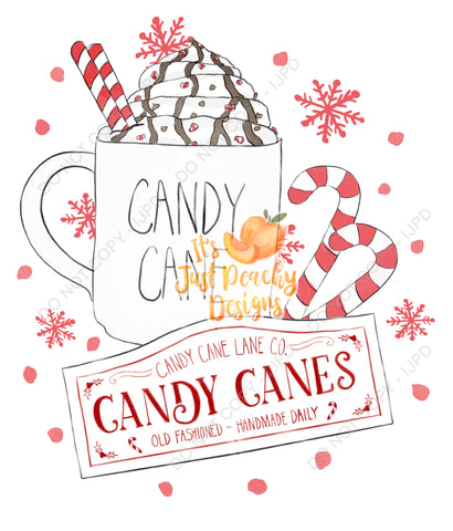 Candy Cane Mug PNG - Multiple Colors