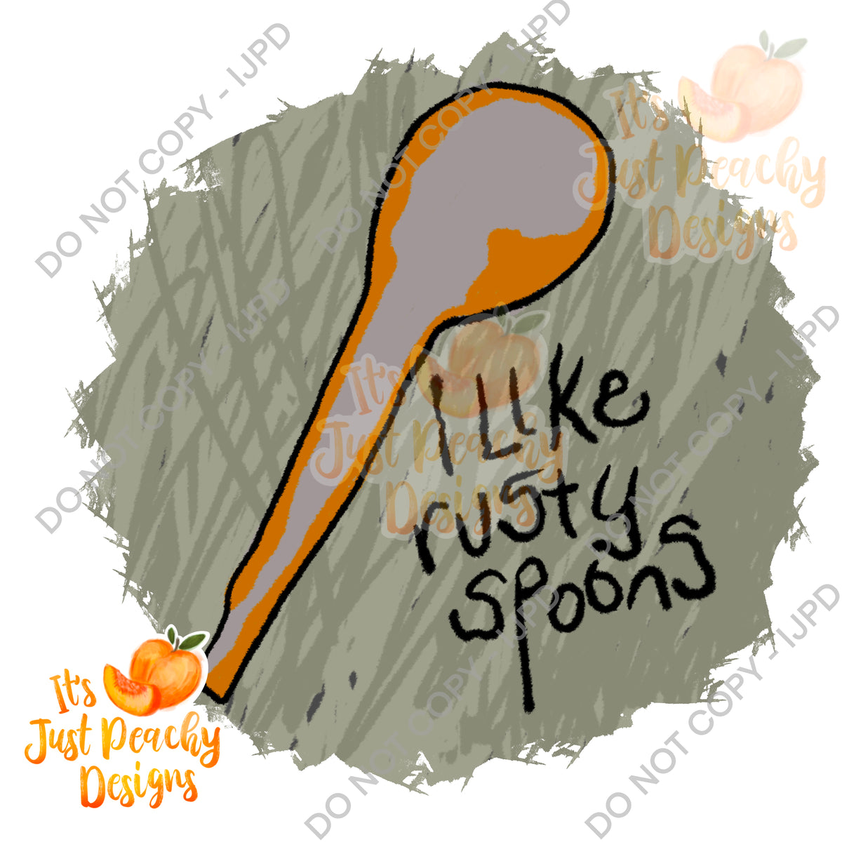 Rustry Spoons Rusty Spoons - Multiple Options - Seamless or PNG β Itβs Just Peachy ...