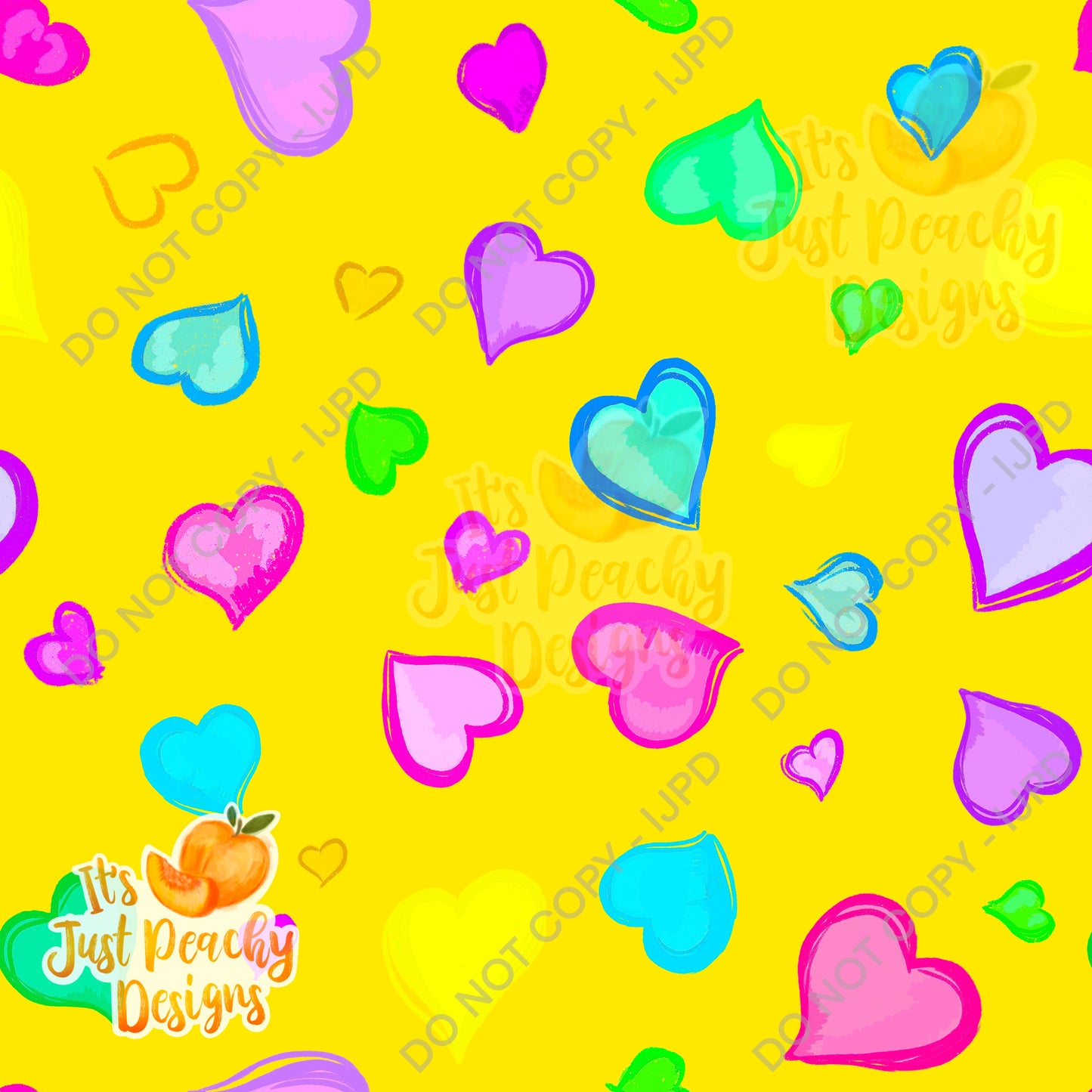 Summer Rainbow Hearts - Multiple Colors