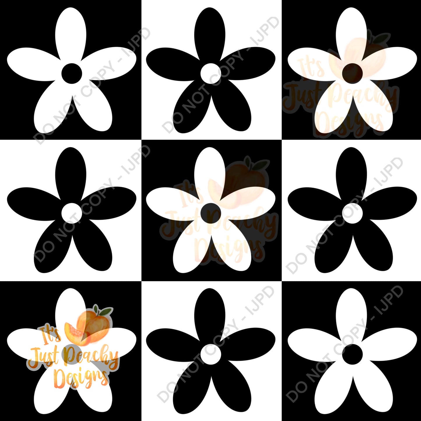 Summer Checker Flowers - Multiple Colors