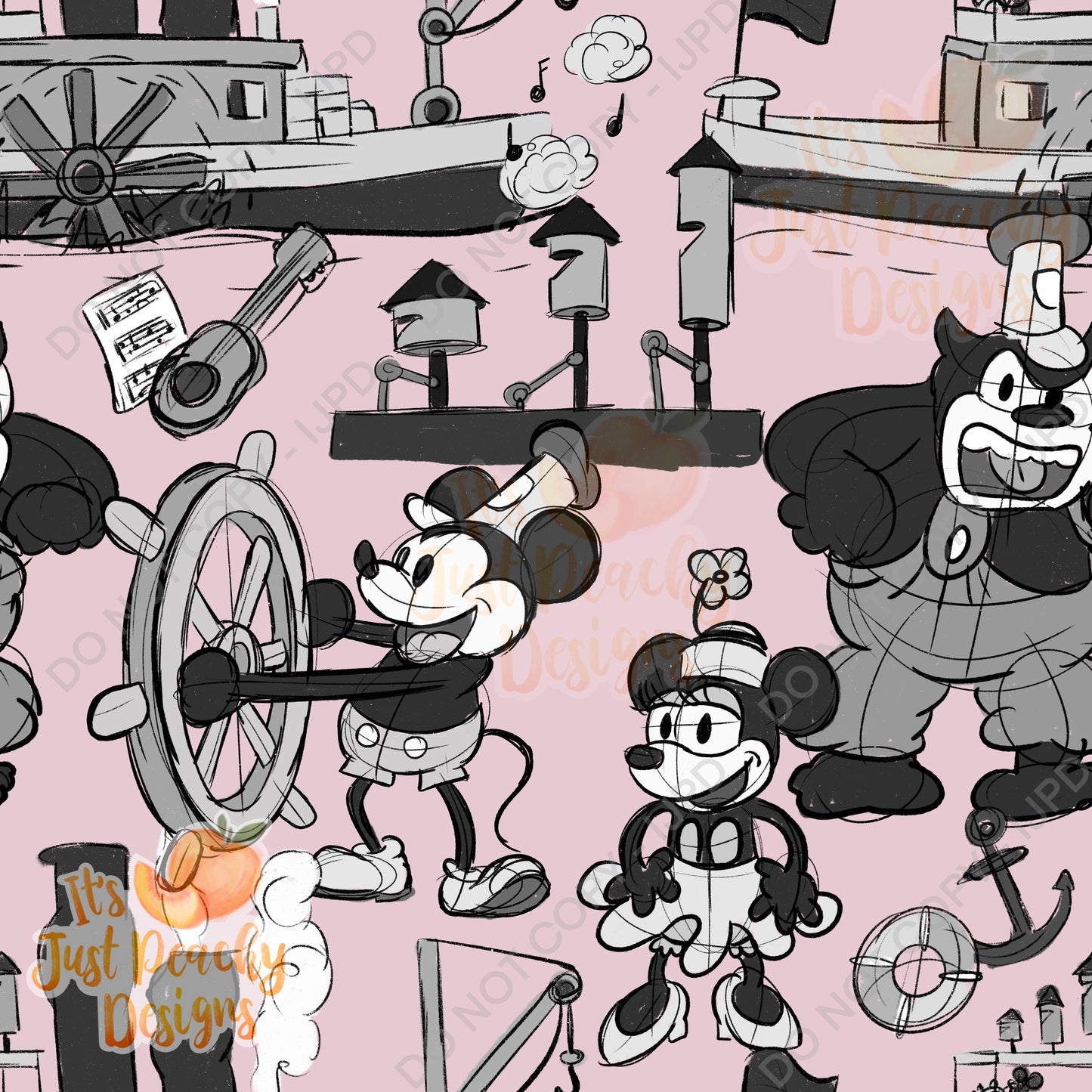 Limited Exclusive - Sketchy Steamboat Willie- Multiple Colors