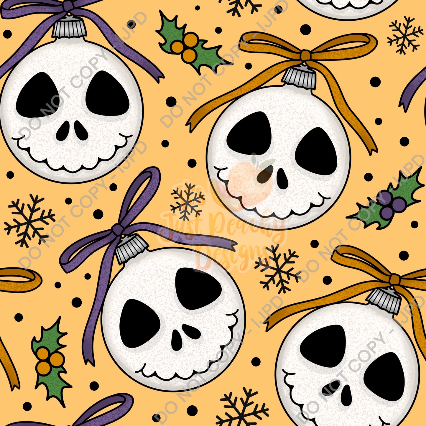 Skull Ornaments- Multiple Colors - Spooky Christmas