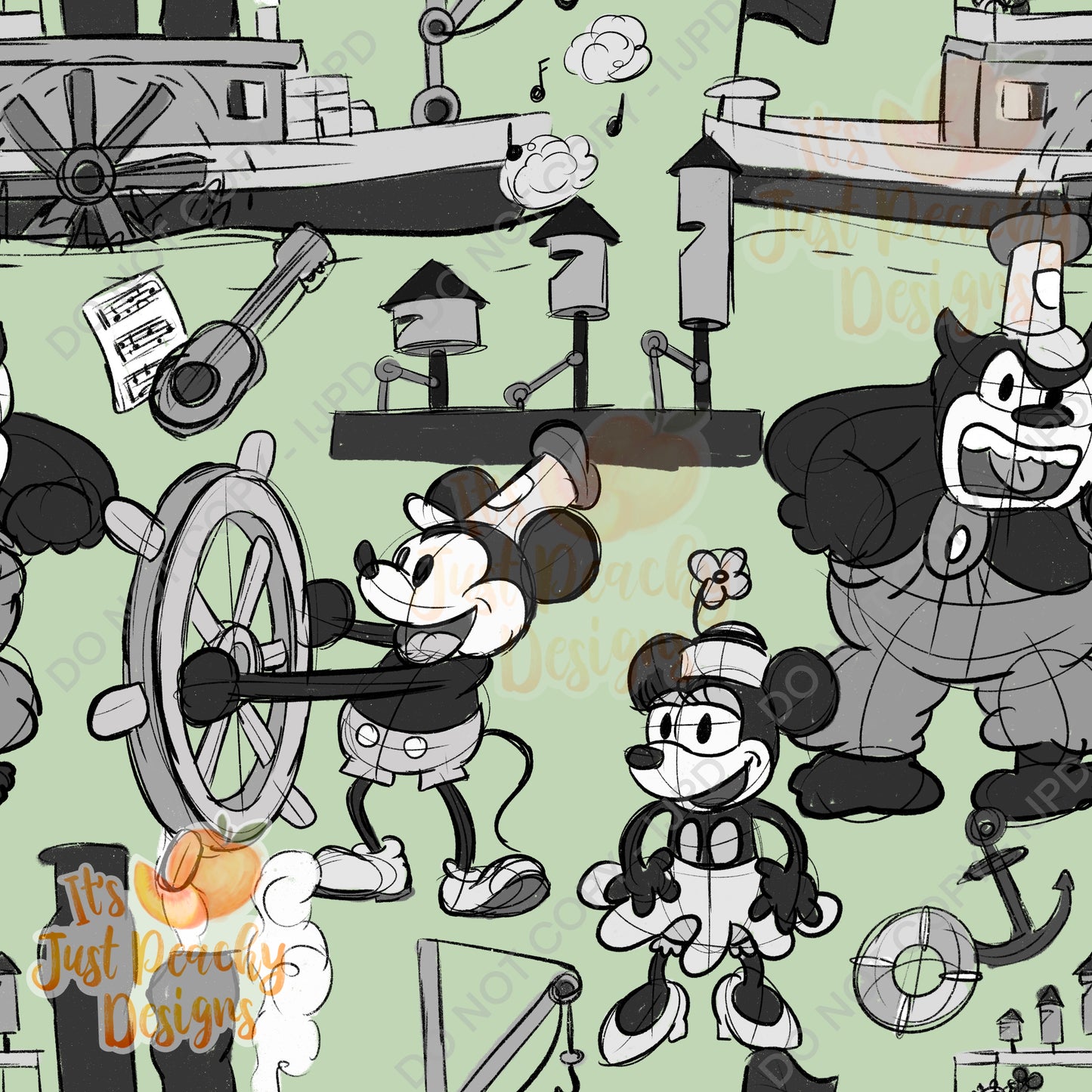 Limited Exclusive - Sketchy Steamboat Willie- Multiple Colors