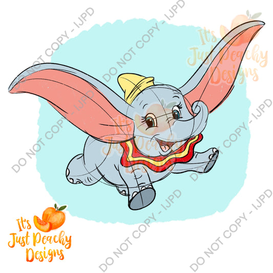 Flying Elephant  PNG