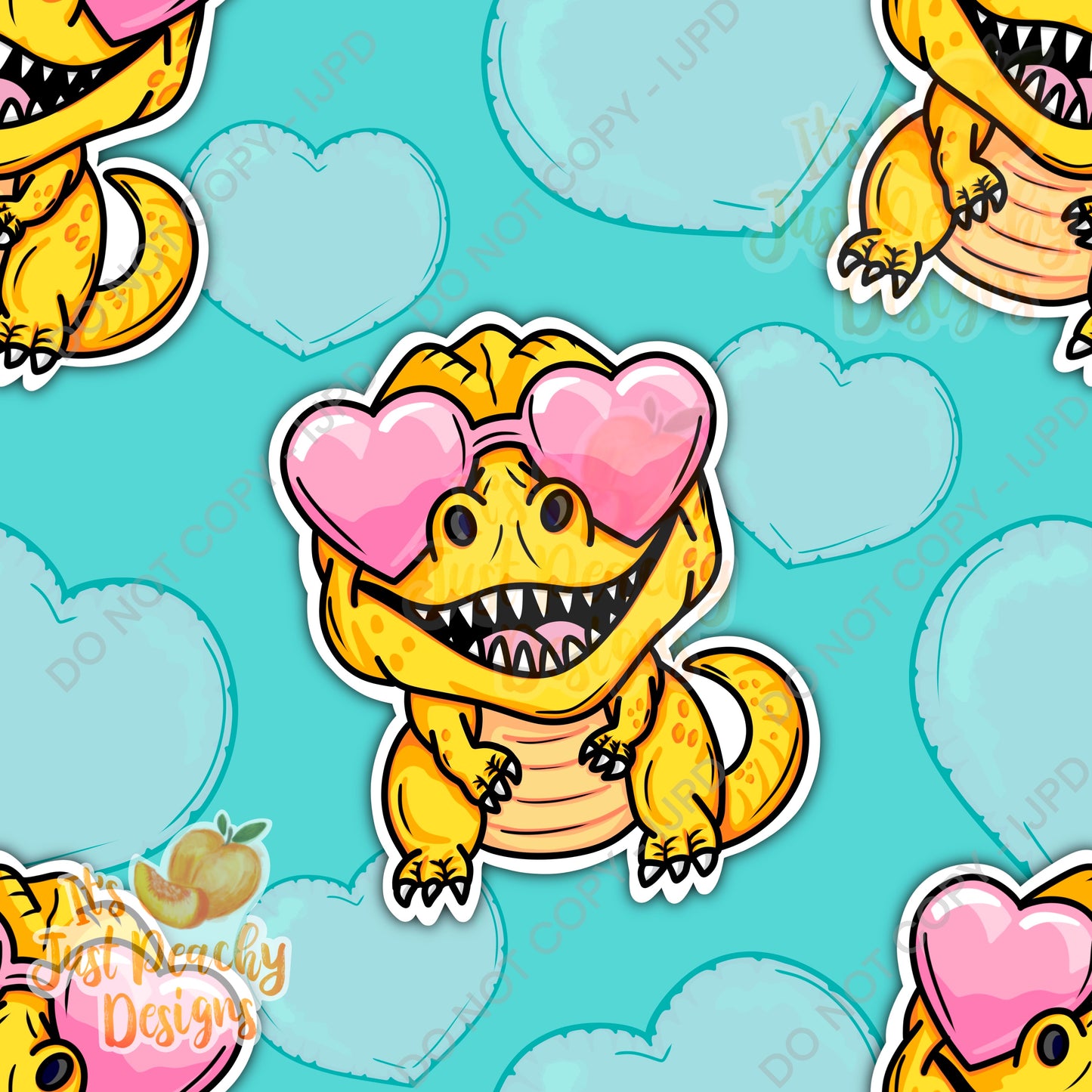 Dino Sticker Style- Multiple Color Options