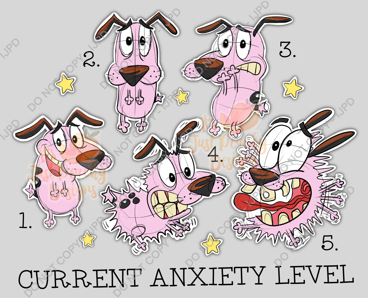 Scaredy Dog - PNG - Multiple Options