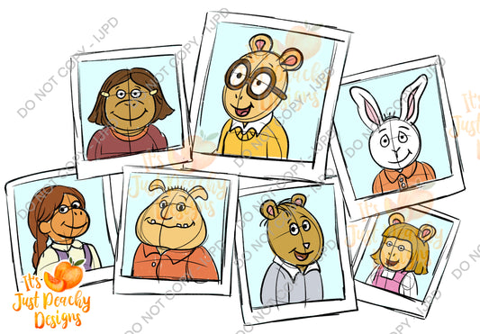 Animal School friends PNG