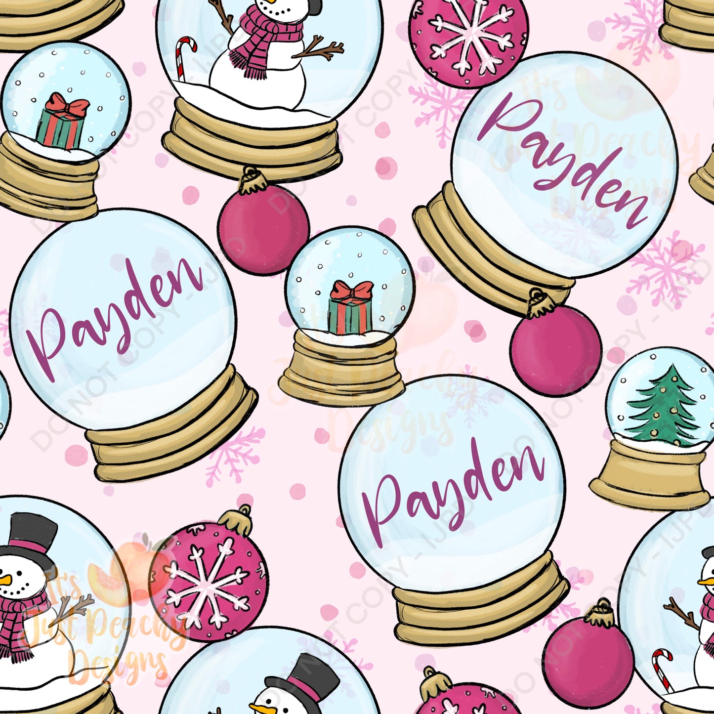 Snow Globes- Multiple Colors - Add a Name