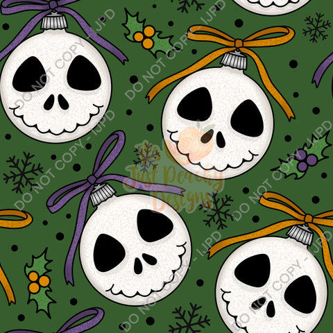 Skull Ornaments- Multiple Colors - Spooky Christmas