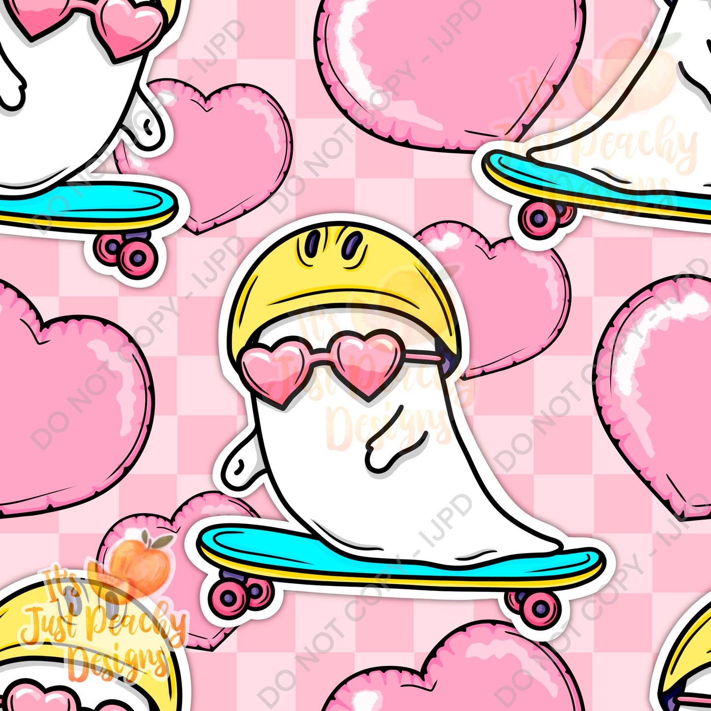 Skateboard Ghost Sticker Style- Multiple Color Options