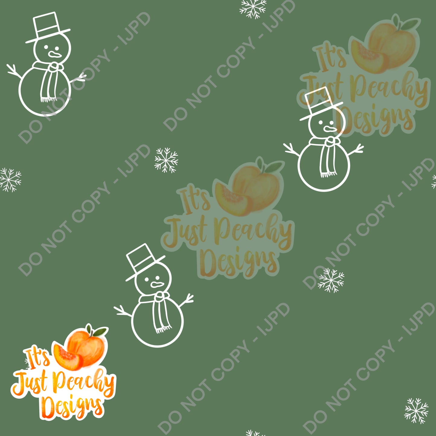 Simple Holiday Snowmen - Multiple Colors