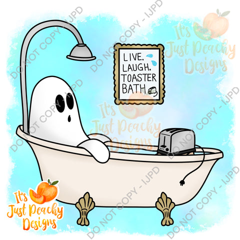 Ghost Toaster Bath PNG