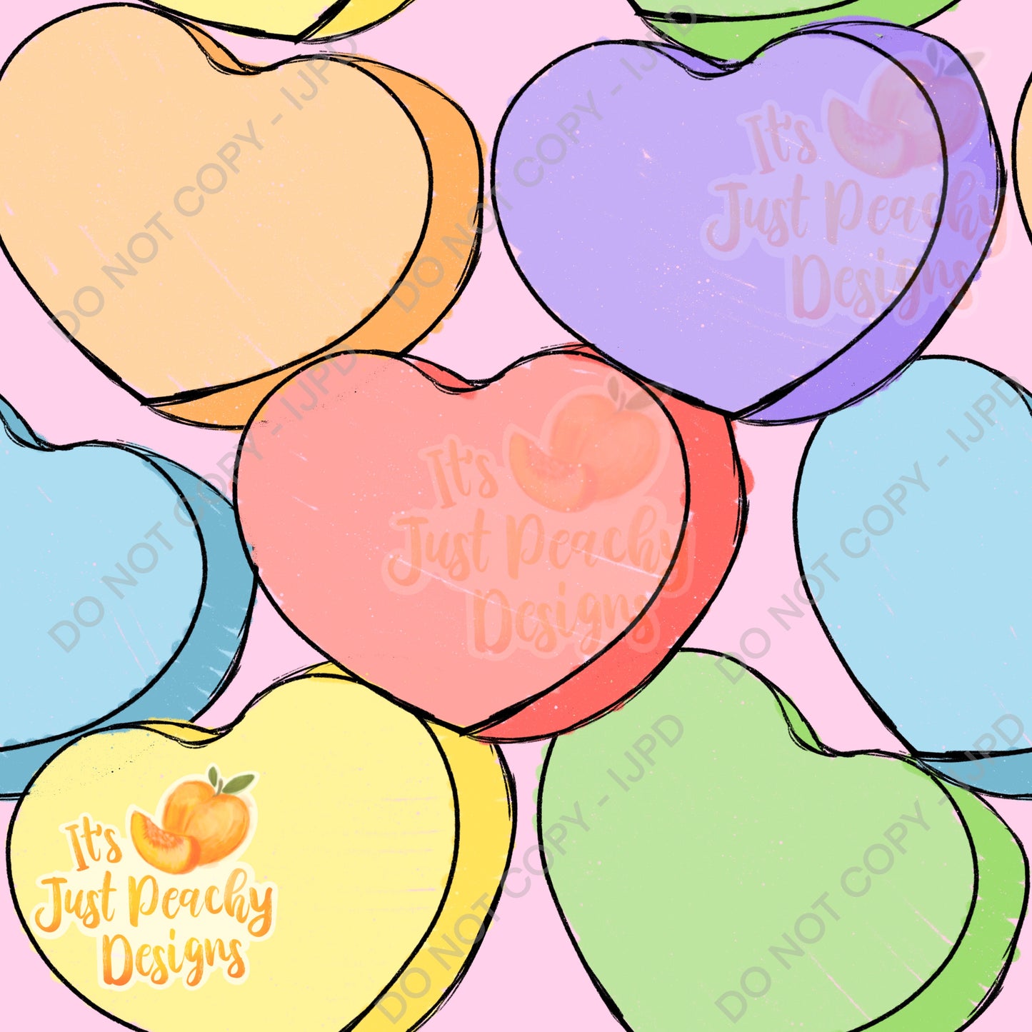 Multicolor Hearts Bundle - Includes Transparent Background