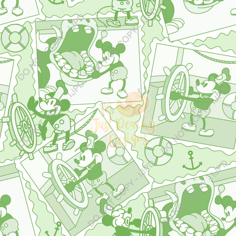 Coordinate Faded Steamboat Willie Photos - Multiple Colors