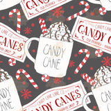 Vintage Red Candy Cane Mugs - Multiple Background Options