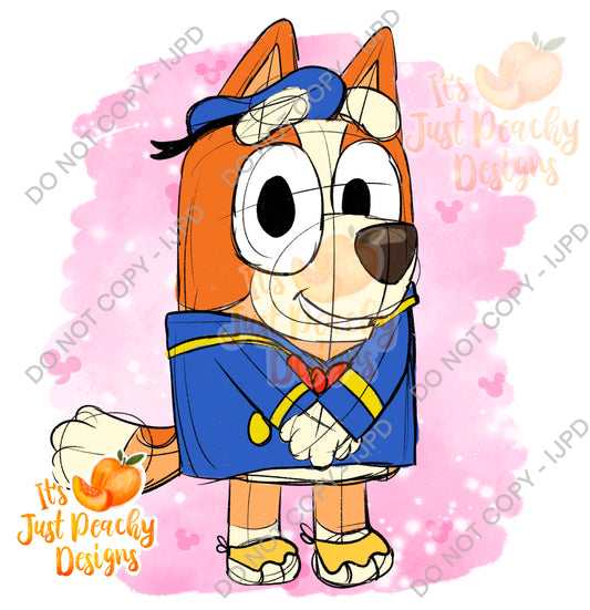 Sketchy Classic Friend Dog PNG- Multiple Colors