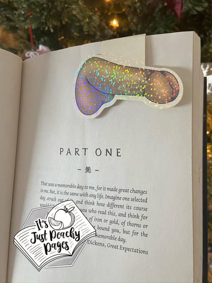 Just the Tip Glittery Holographic Magnetic Bookmark