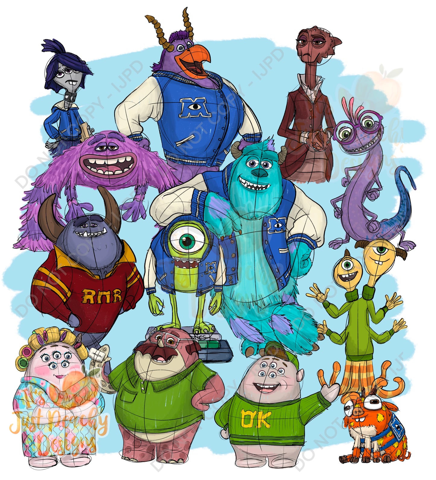 Monster College Friends PNG