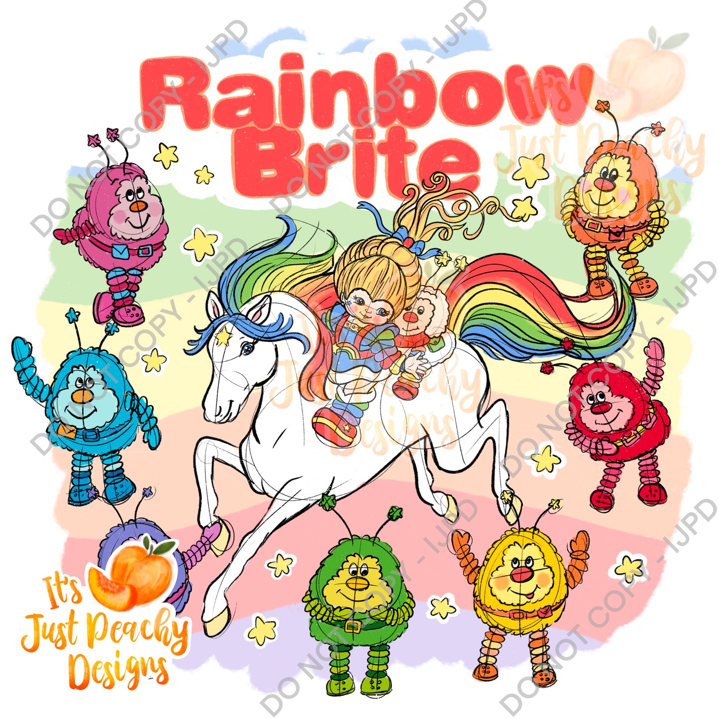 Retro Rainbow Friends PNG