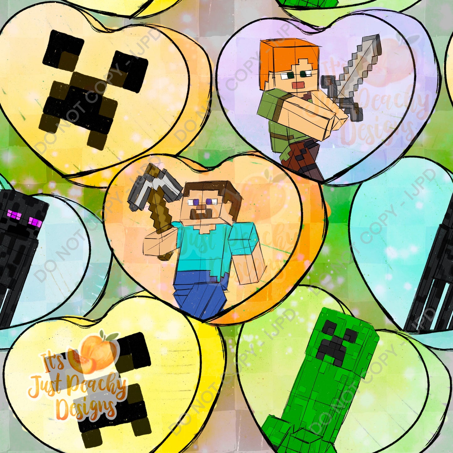 Block Game Friends Hearts