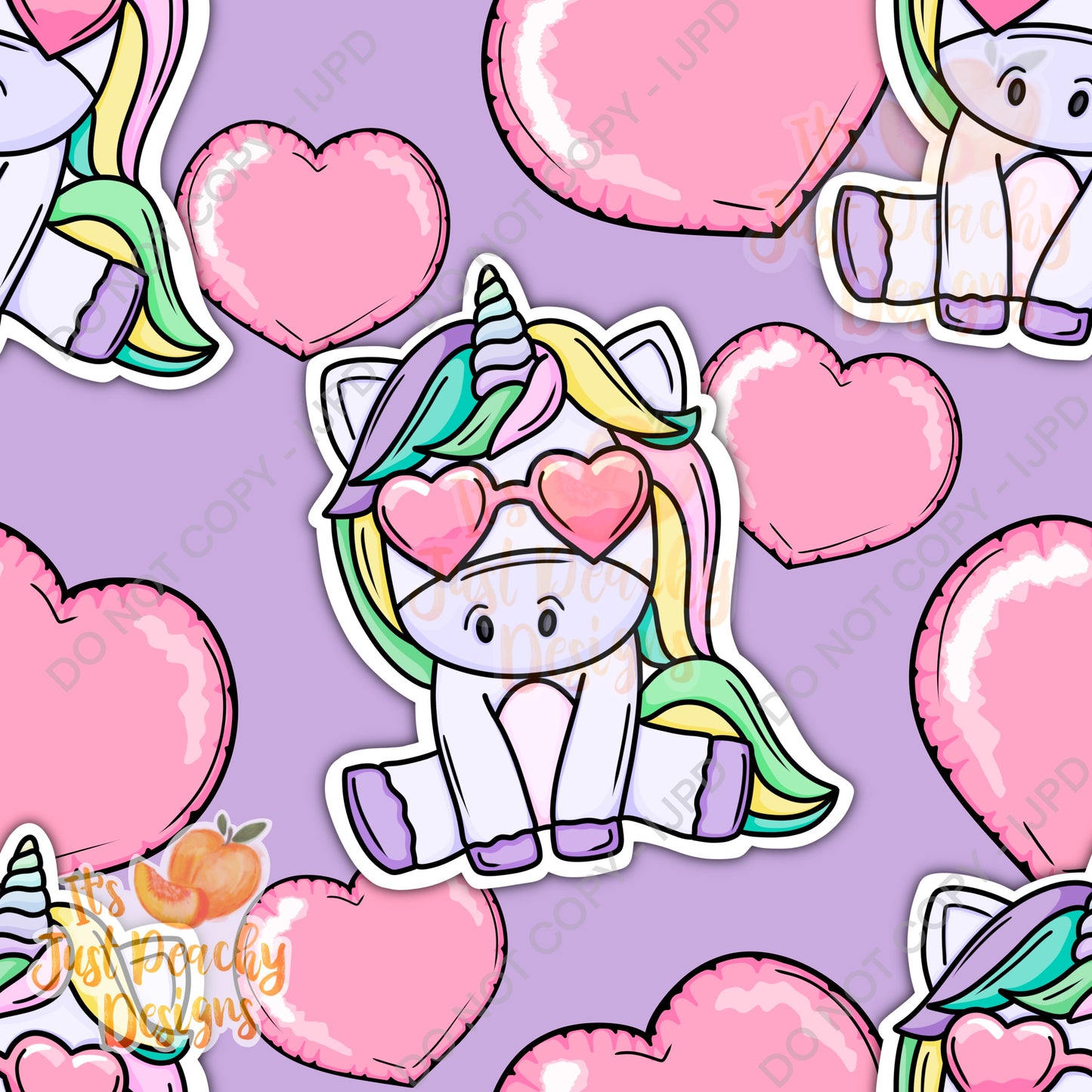 Unicorn Sticker Style- Multiple Color Options