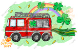 St. Patrick’s  Fire Trucks- Mini Collection - PNG and Seamless