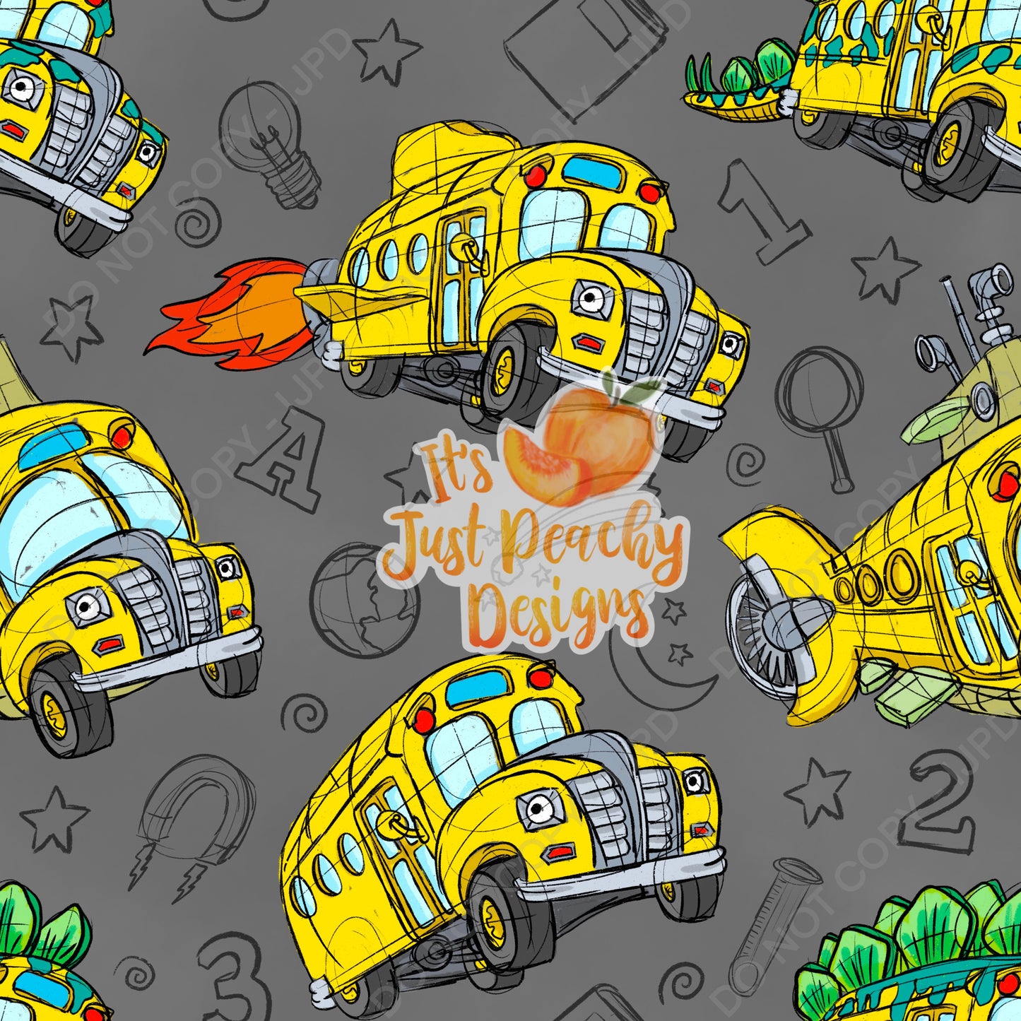 Sketchy Magical Bus - Multiple Colors