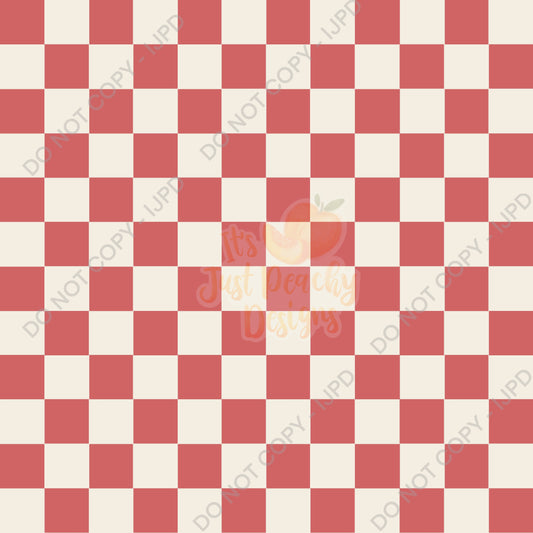 Retro Red Checker