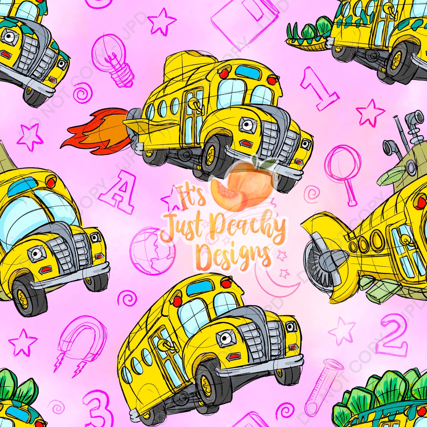 Sketchy Magical Bus - Multiple Colors