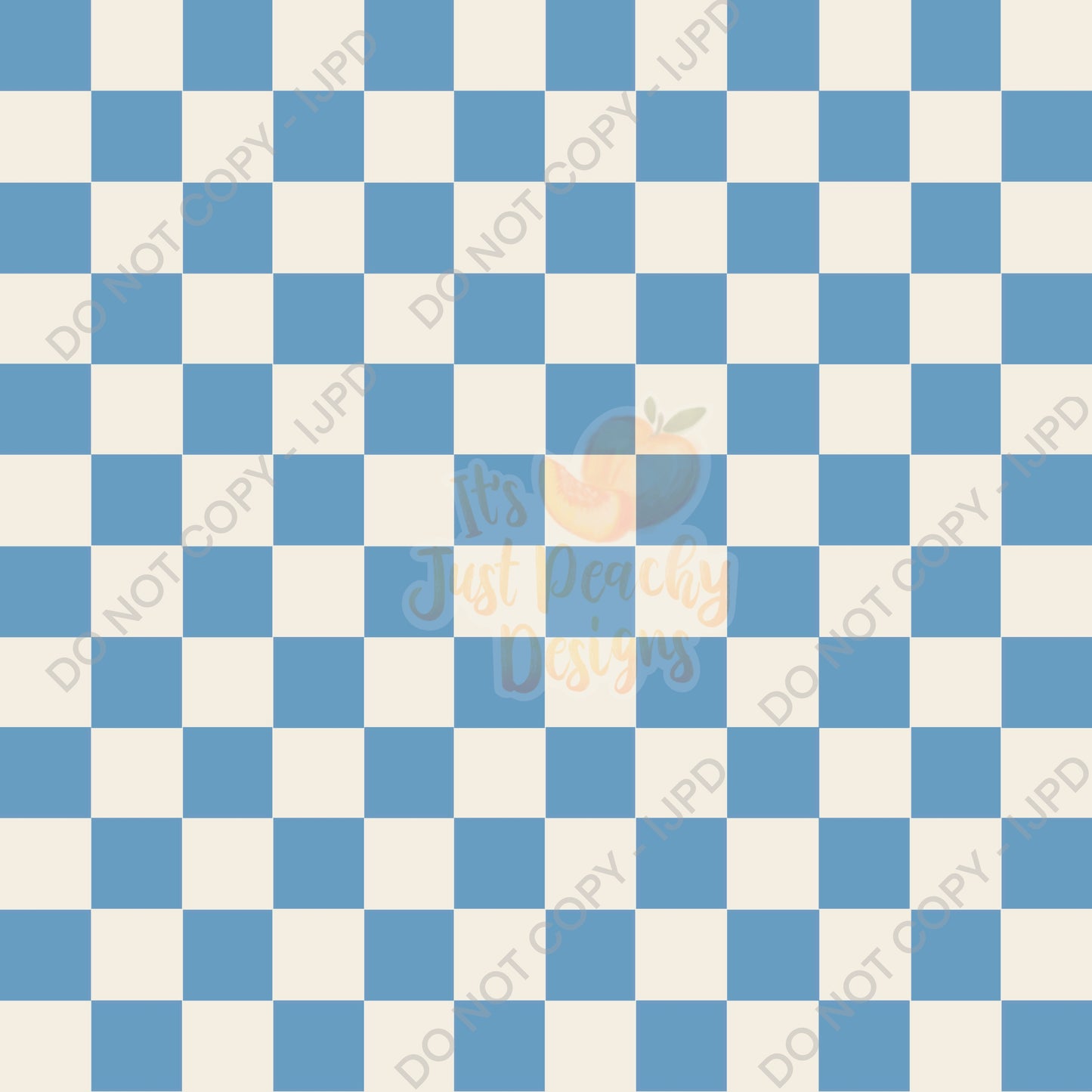 Retro Blue Checker