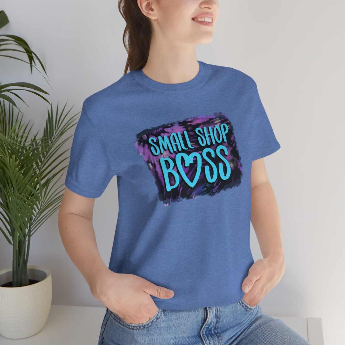 Tie Dye Small Shop Boss B + C Unisex Jersey Short Sleeve Tee