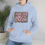 Leopard Pink Small Shop Boss, Unisex Heavy Blend™ Hooded Sweatshirt