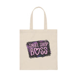 Purple Tie Dye Small Shop Boss Canvas Tote Bag