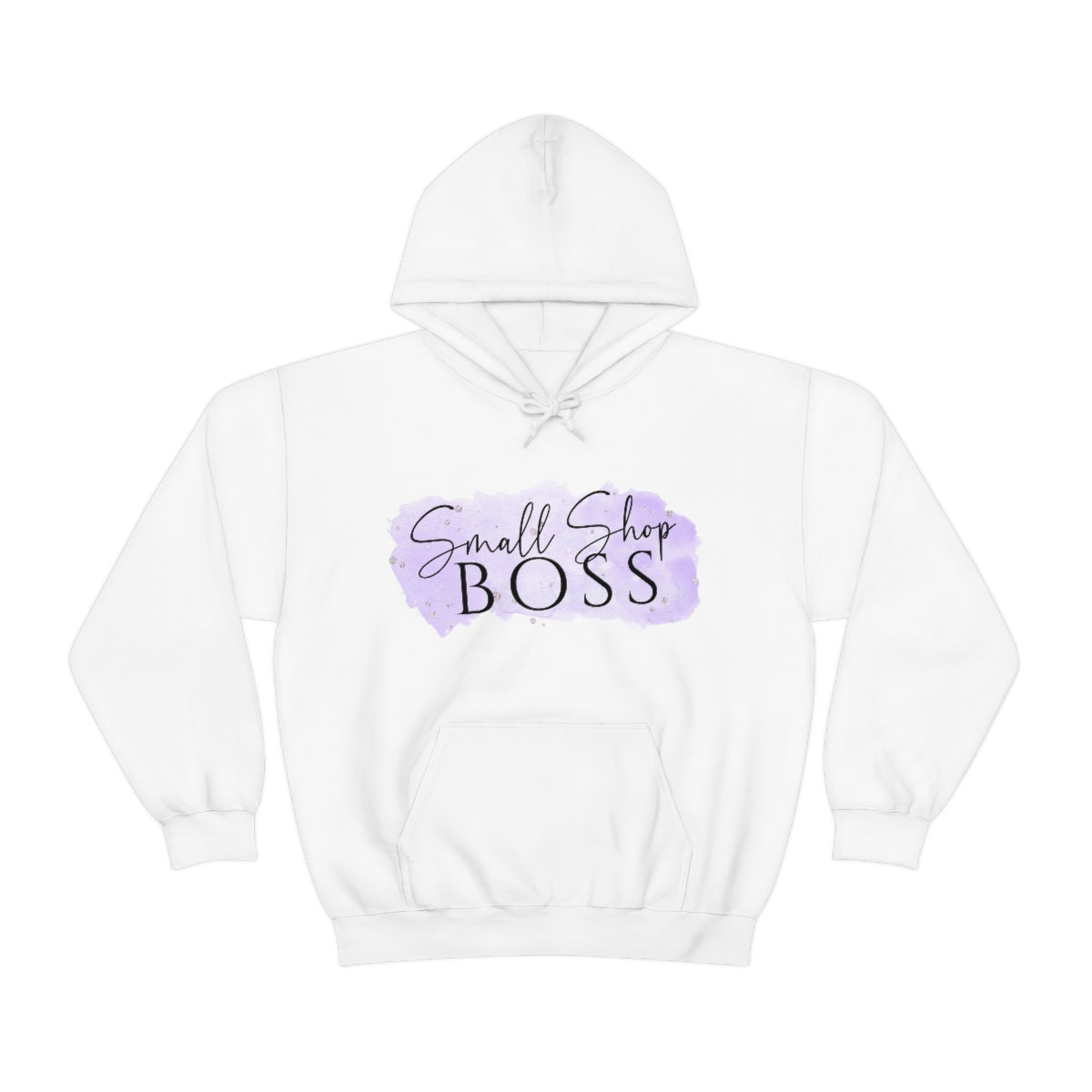 Purple Small Shop Boss, Unisex Heavy Blend™ Hooded Sweatshirt