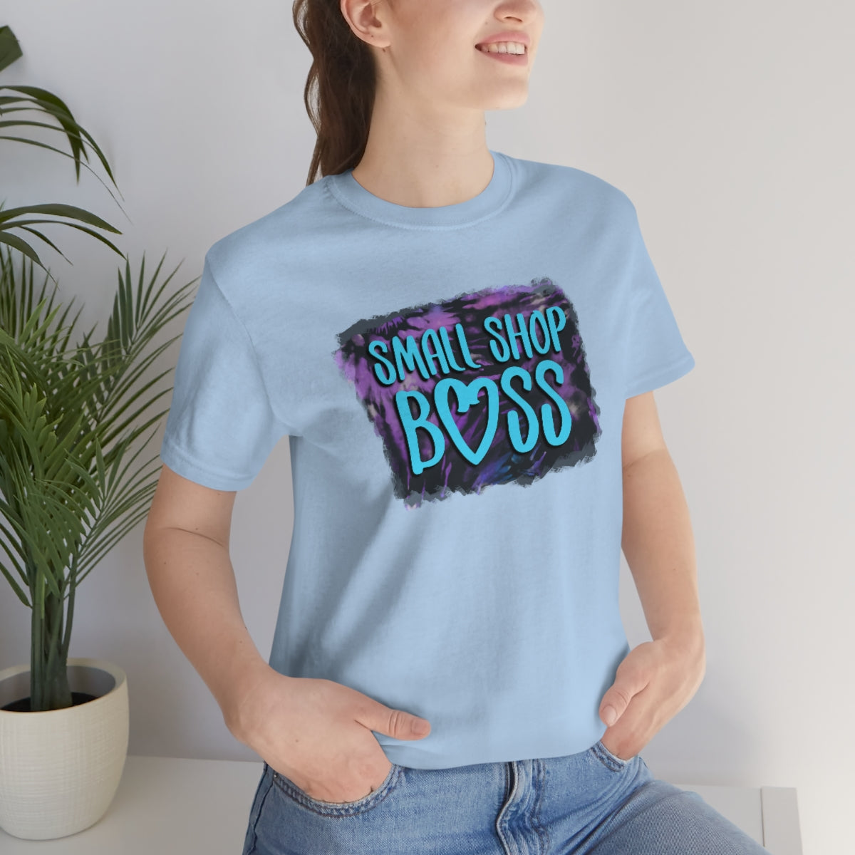 Tie Dye Small Shop Boss B + C Unisex Jersey Short Sleeve Tee