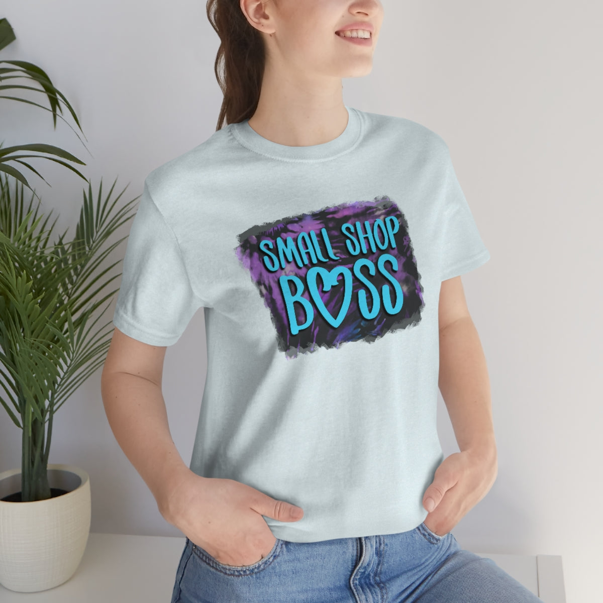 Tie Dye Small Shop Boss B + C Unisex Jersey Short Sleeve Tee